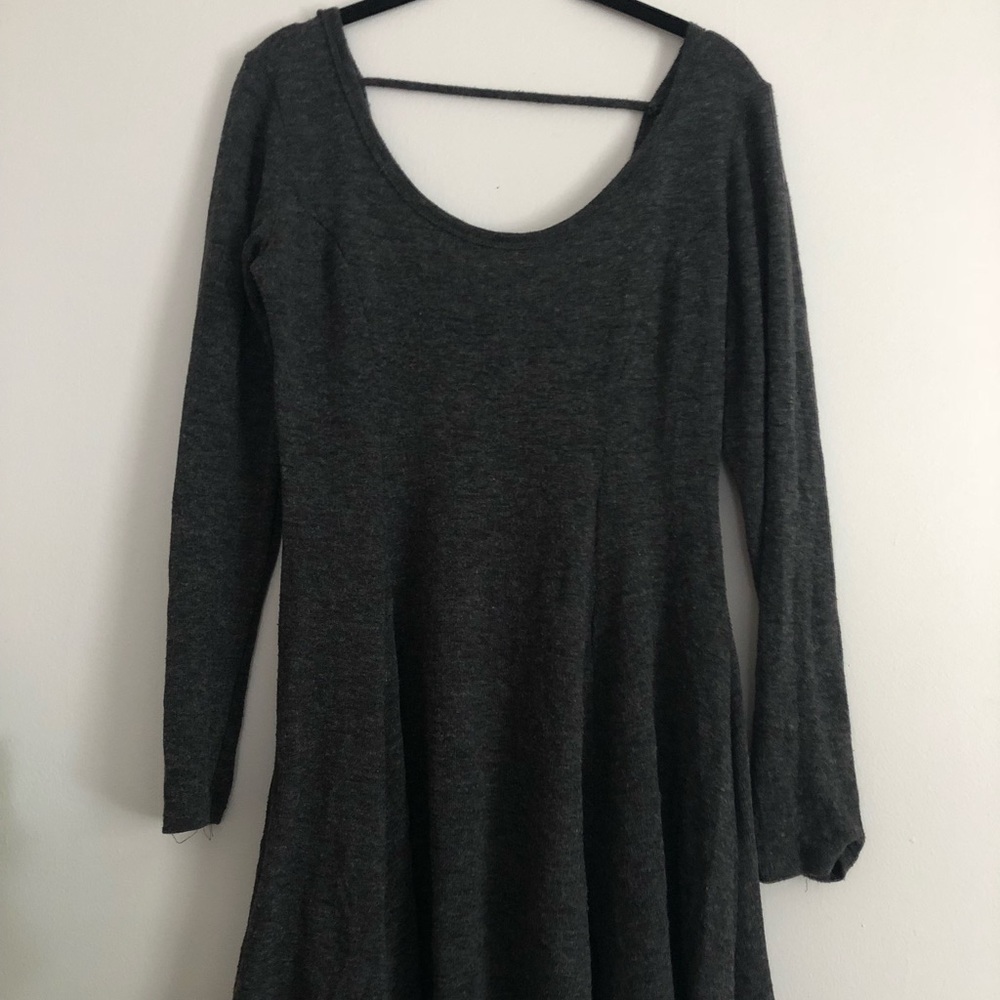 Grey wool dress